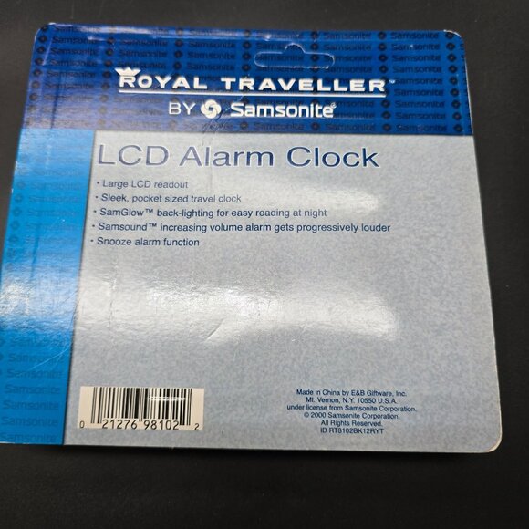 Samsonite LCD Alarm Clock With Snooze Function Backlight Royal Traveller JJ4008 - Picture 3 of 4
